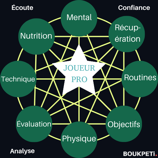 Matrice des caractéristiques fondamentale nécessaire à la professionnalisation d'un joueur de football